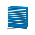 Lista International Lista 40-1/4"W Drawer Cabinet, 8 Drawer, 117 Compart - Classic Blue, Keyed Alike XSHS0900-0802CBKA